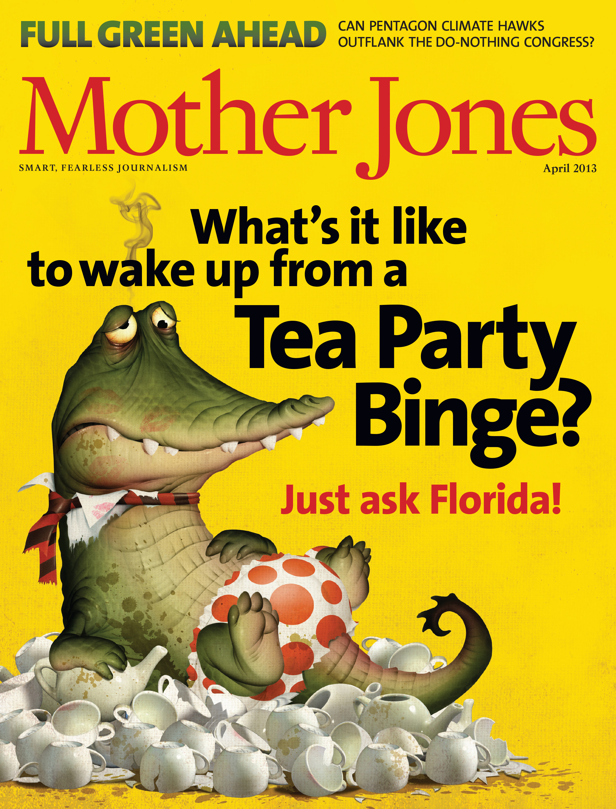 Mother Jones Magazine Cover : March + April 2013