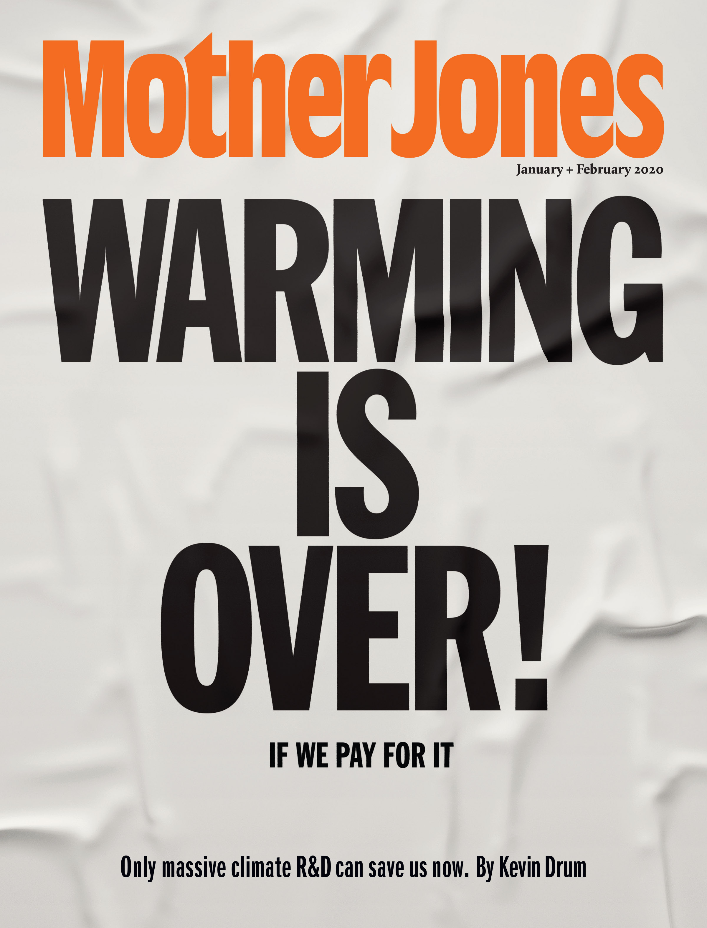 Mother Jones Magazine Cover : January + February 2020