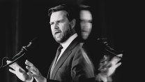 Republican vice-presidential nominee J.D. Vance speaks during a fundraising event at Discovery World in July.