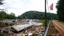 An image of flooded Boone, NC after Hurricane Helene.