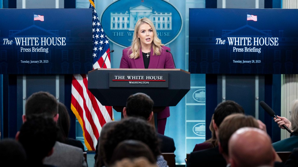 White House Press Secretary Karoline Leavitt holds a briefing.