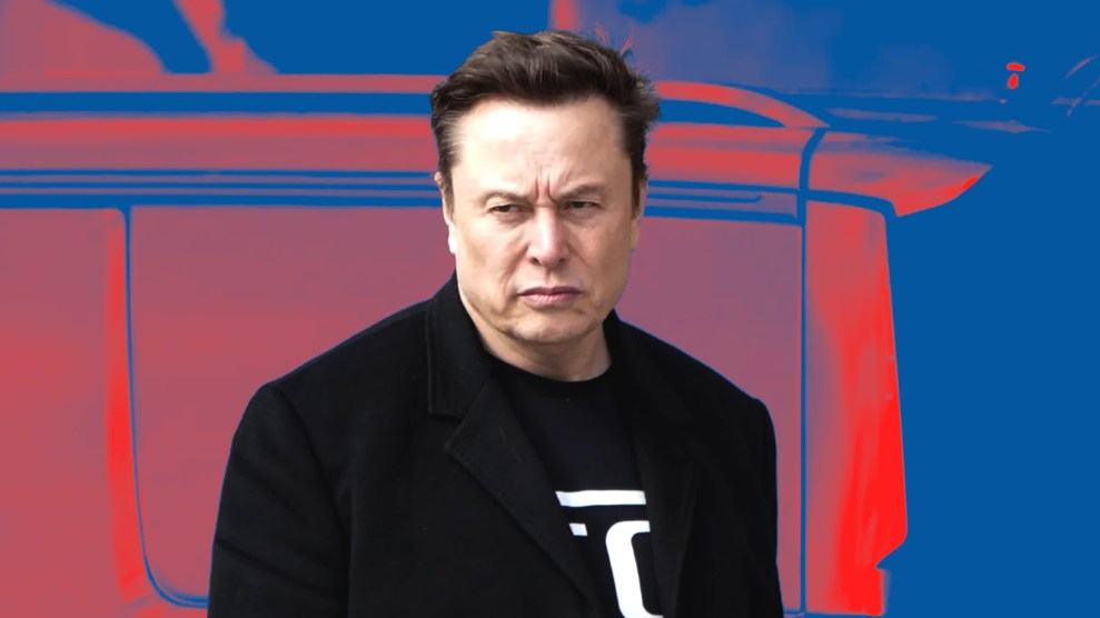 Elon Musk frowning.