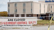 The vacant Martin County General Hospital sits abandoned behind a chain since being closed in August of 2023 in Williamston, North Carolina