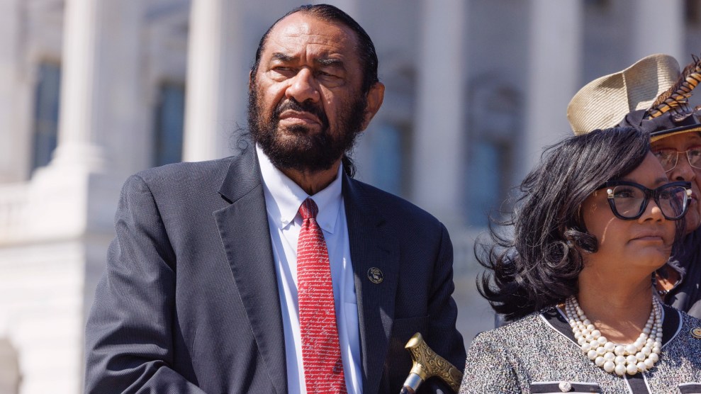 Representative Al Green in front of the US Captiol's dome.