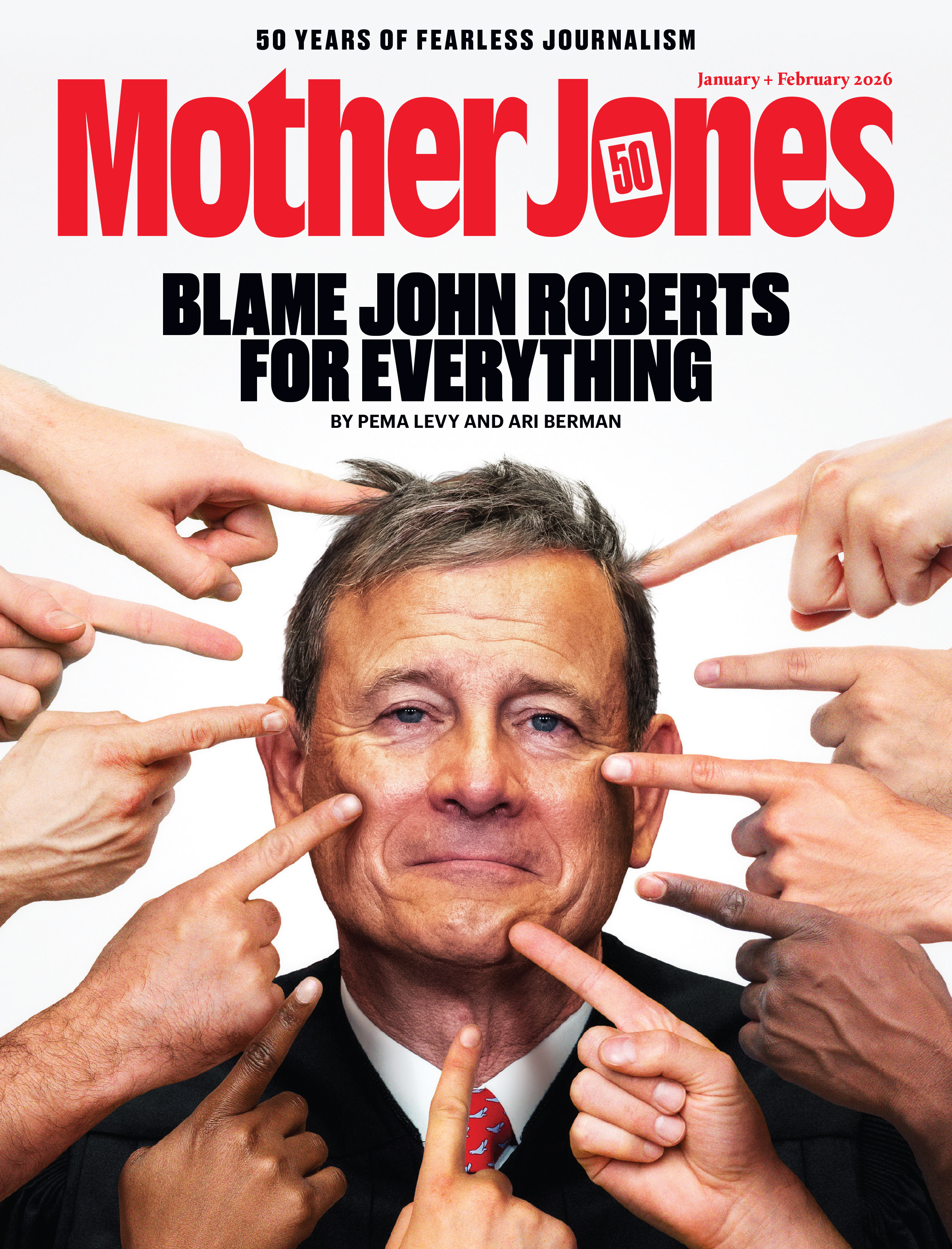 Mother Jones Magazine Cover : January + February 2026