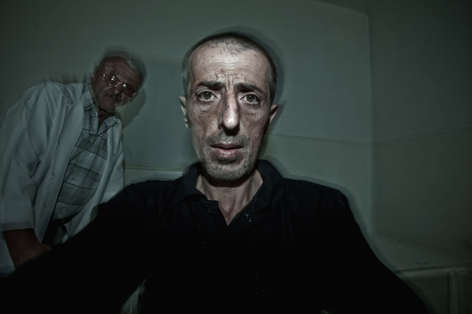 In 2010, Mirzoyan gave cameras to former soldiers residing in the Karabakh mental institution who had suffered mental breakdowns during or after the war. His objective was, through portraits taken by themselves, to show the isolation, confusion, anger, and fear still present in their faces.