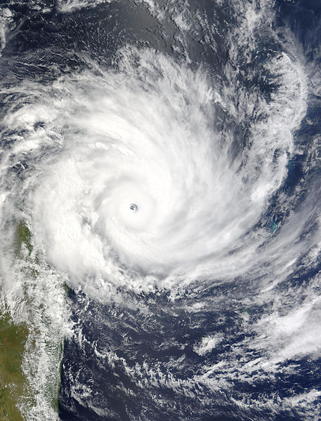 Category 5 Cyclone Gafilo on March 6, 2004.