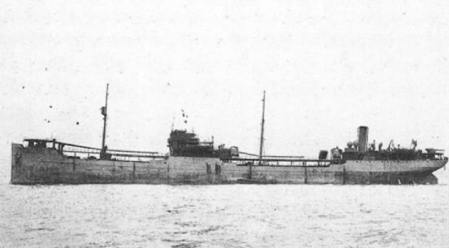 The tanker Gulfstate before it was torpedoed in 1943.