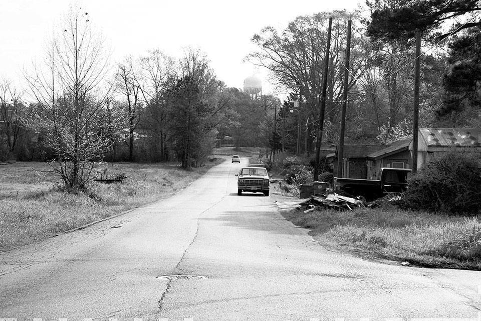 A road in Winnfield, Louisiana.