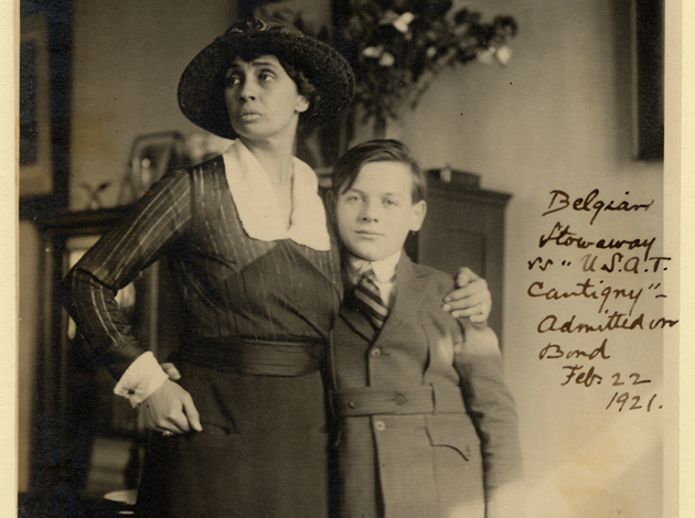 Col. Helen Bastedo posted bond for 13-year-old Osman Louis, a Belgian stowaway, February 1921