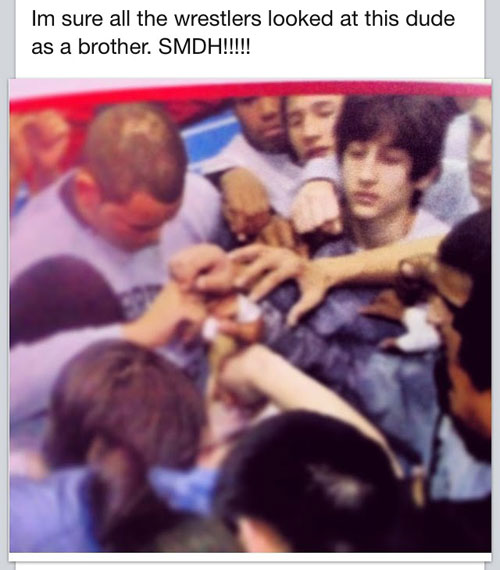 Dzhokhar Tsarnaev wrestling photo